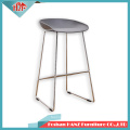 Modern Leisure Furniture White ABS Plastic Shell Stainless Steel Bar Stool
